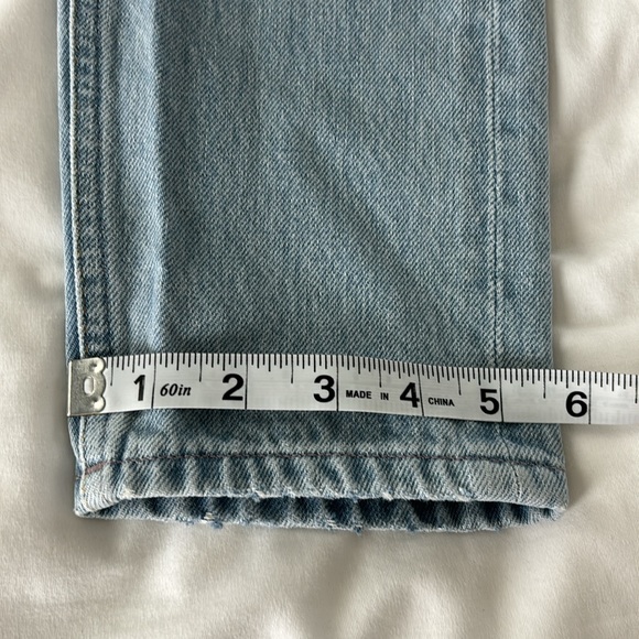 AGOLDE Jamie High Rise Classic Jeans Distressed Ever More Size 24 Light Wash - Picture 14 of 14